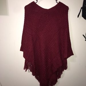 Knitted poncho